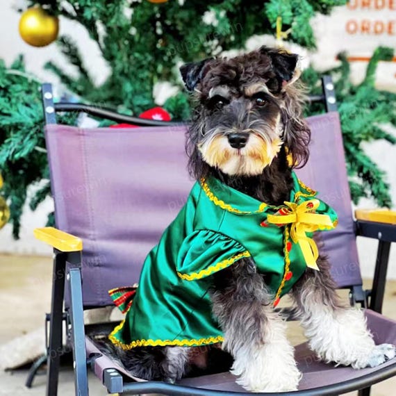 Terrier Girl Dog Christmas Outfits Custom Christmas Dog Costume