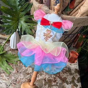 Halloween Pet Costume, Sailor Scouts Inspired Anime Cosplay Costume for Dogs & Cats, Candy-toned Puffy Dress for Pets Wedding Birthday Party