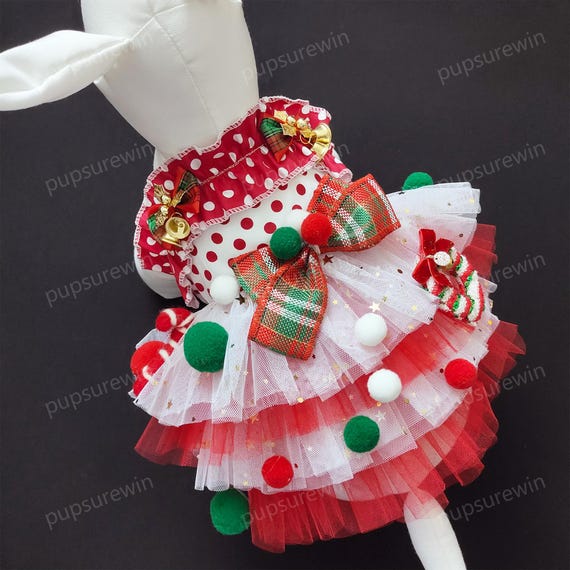 Weihnachts-Kostüm Für Hunde & Katzen – Weihnachtsbaum-Design Mit Mütze, Aus Weichem Flanell, Größe Verstellbar
