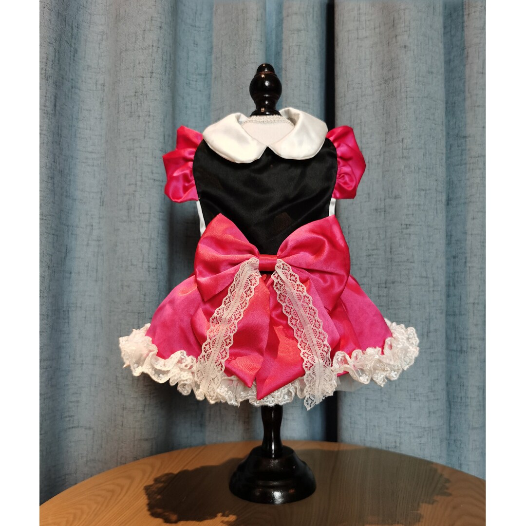 Dog Maid Outfit
 Burgundy Fancy Dog Dress Dog Maid Costume Halloween Cat Dog Etsy