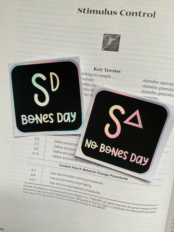Bones Sd Holographic ABA Behavior Analysis sticker | behavior analysis sticker | ABA sticker | BCBA stickers | Bcba gift