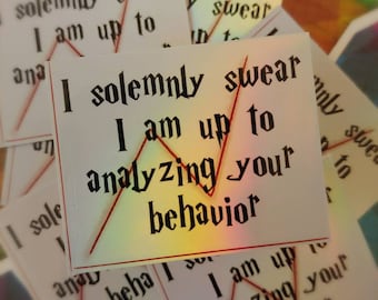 Analyzing Bx ABA sticker | ABA holographic sticker | behavior analysis | bcba gift | bcba sticker