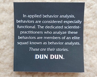 Regular Aba Behavior Analyst Dun Dun sticker | behavior analysis | ABA sticker | applied behavior analysis | BCBA stickers | BCBA gift