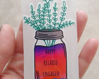 Behavior Analyst sunset Jar ABA sticker | behavior analysis sticker | ABA sticker | science gift | bcba sticker gift | Aba therapist gift