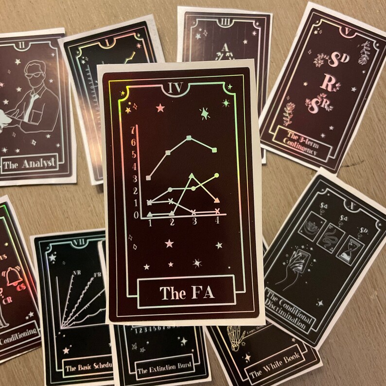 ABA Tarot Sticker Set | Behavior Analysis | ABA Sticker | Bcba Gift ...
