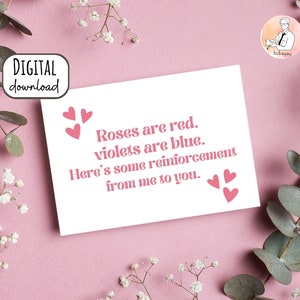Roses are Red Reinforcement ABA Valentinstag Karte digitaler Download | BCBA Karte | ABA Karte | Verhaltenstechnik | bcba Valentinstag Geschenk
