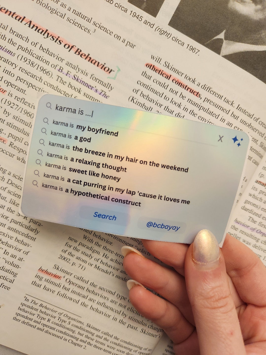 Karma ABA Behavior Analysis Sticker | Behavior Analysis Sticker | ABA ...