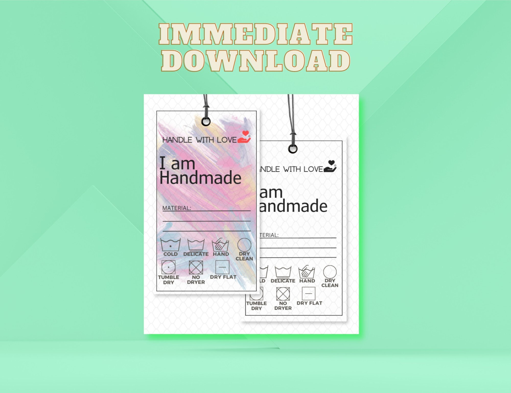 Printable Care Card Instant Download PDF and PNG Ready to - Etsy