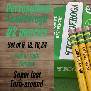 Personalized Pencils | Engraved Pencils | Back to School | Ticonderoga Pencils | Student Gift| #2 pencils