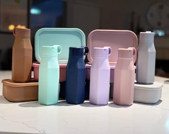 Custom personalized Lunch box and water bottle set, microwave safe