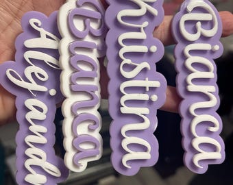 3D Custom Acrylic Keychain, Personalized Name for Kids, gifts, and tags