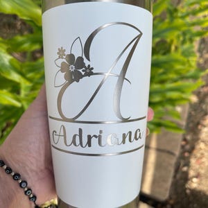 Personalized Travel Mug, 20oz Tumbler, Custom Insulated Steel Laser Engraved Tumbler, Corporate Gifts, Etched Tumbler, Monogram Tumbler