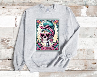 La Chingona Tarot Card Crew neck sweatshirt