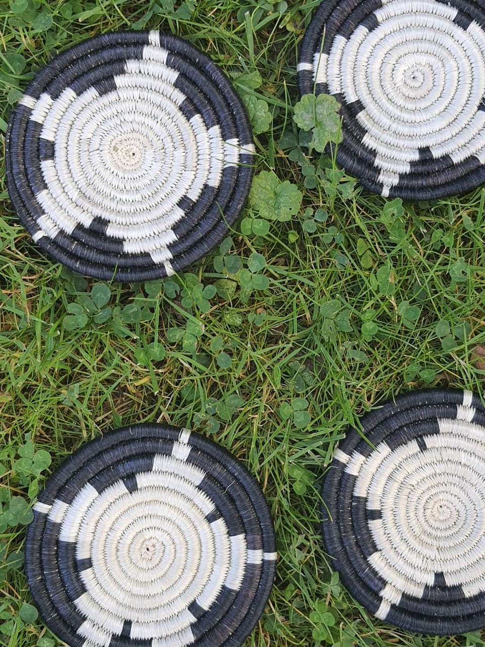 African Coasters/ Rwandan Coaster/ Set of 6/coasters/ Handwoven ...