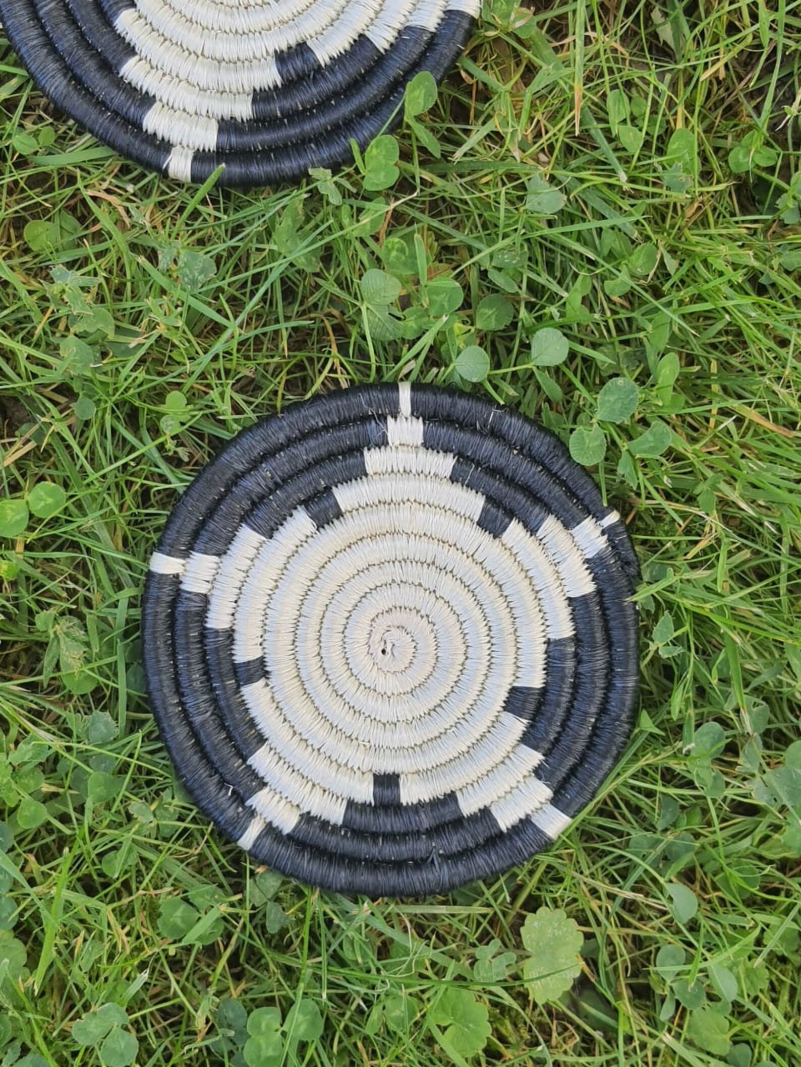 African Coasters/ Rwandan Coaster/ Set of 6/coasters/ Handwoven ...