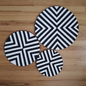 Black & White Imigongo Rwanda Painting/ African Handcraft Wall Decor/ Traditional African Art Work/ Unique African Pattern