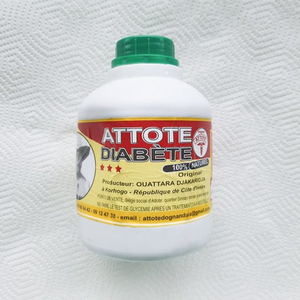 ATTOTE Diabete Organic Herbal Drink/ Made In Ivory Coast