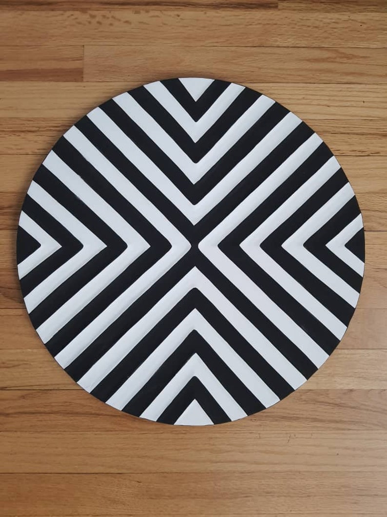 Black & White Imigongo Rwanda Painting/ African Handcraft Wall Decor ...