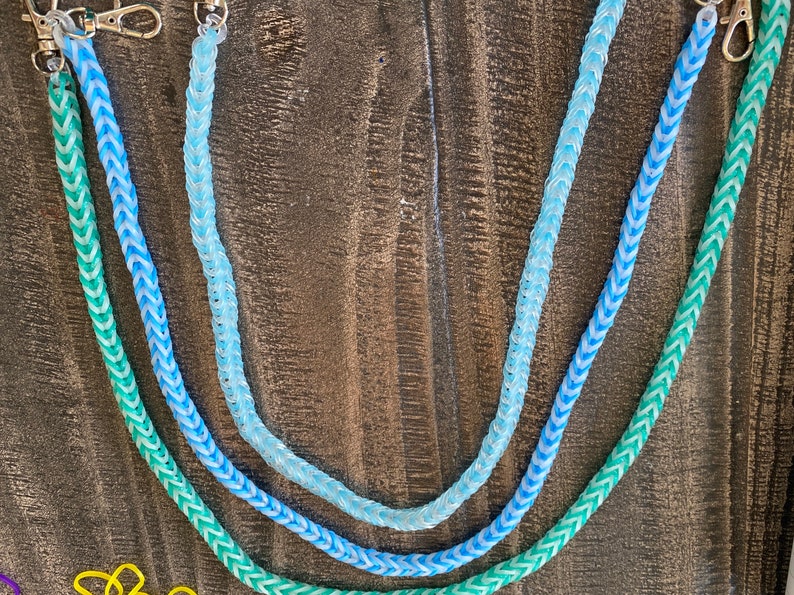 Rainbow loom mask lanyards Etsy