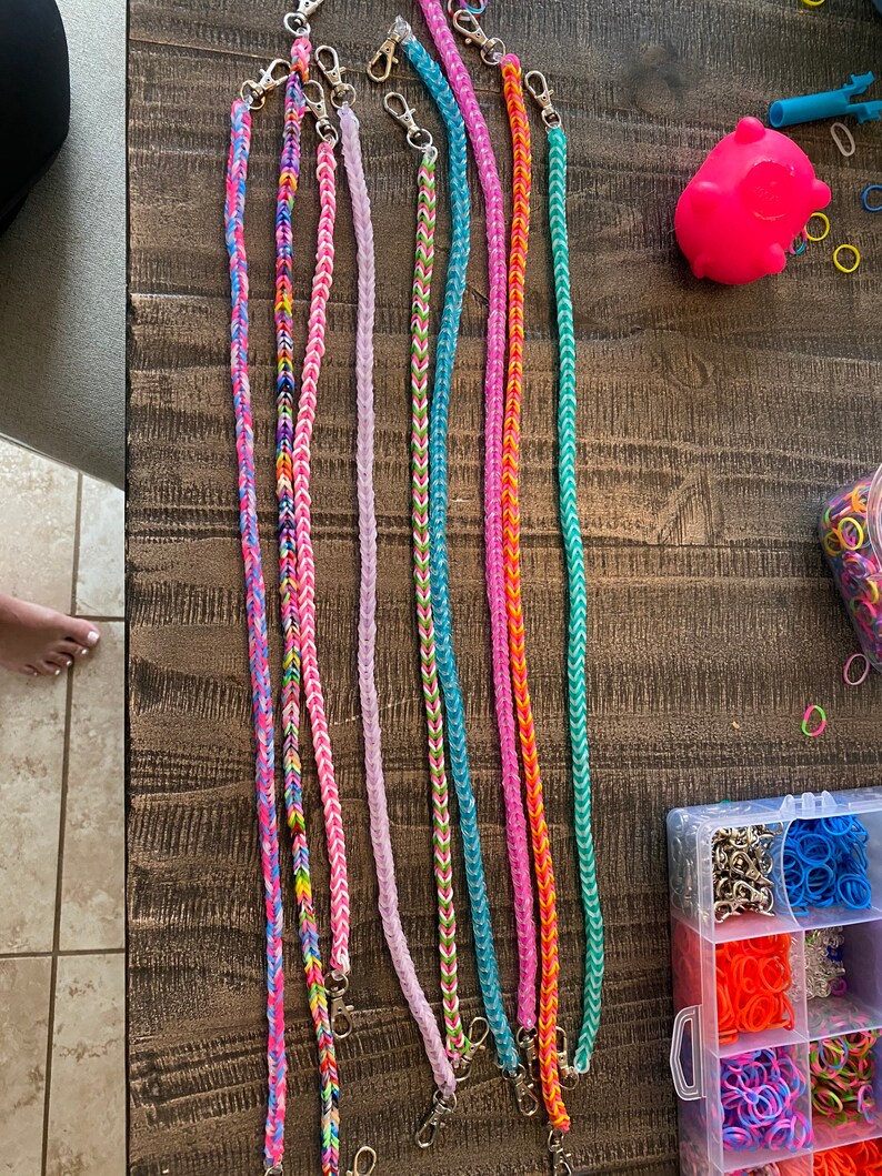 Rainbow loom mask lanyards Etsy