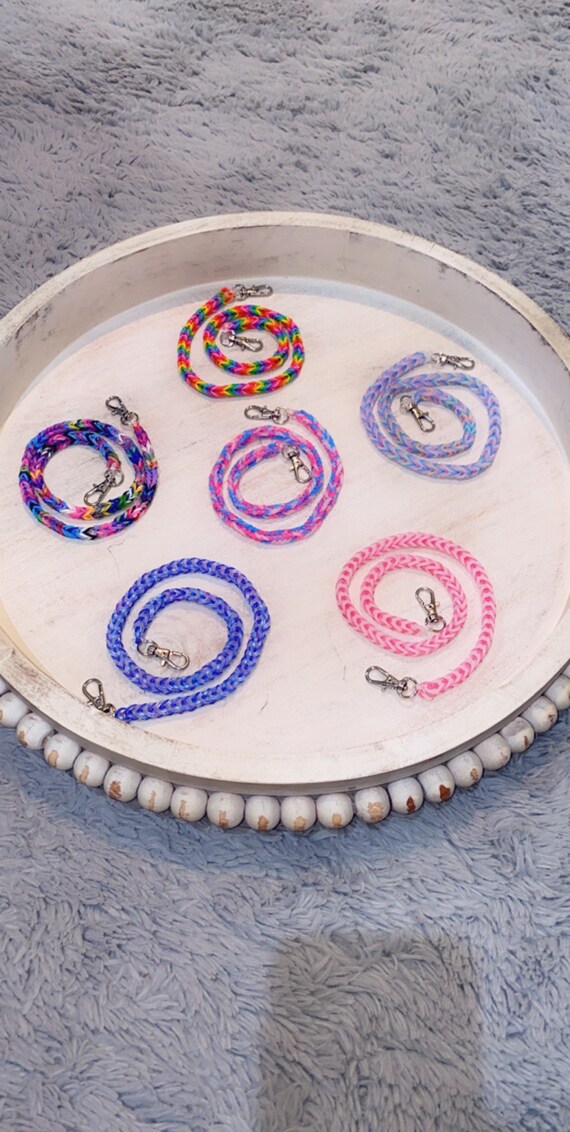 Rainbow loom mask lanyards Etsy