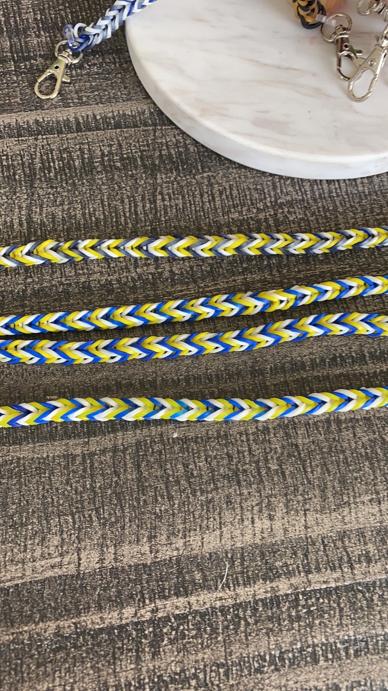 Rainbow loom mask lanyards Etsy