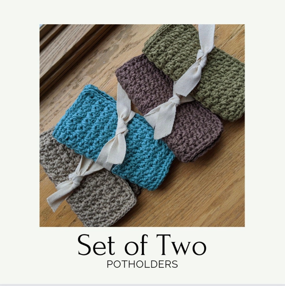 The Rise and Fall Small Handmade Cotton Pot Holders (Set of 2), 100% Cotton  on Food52