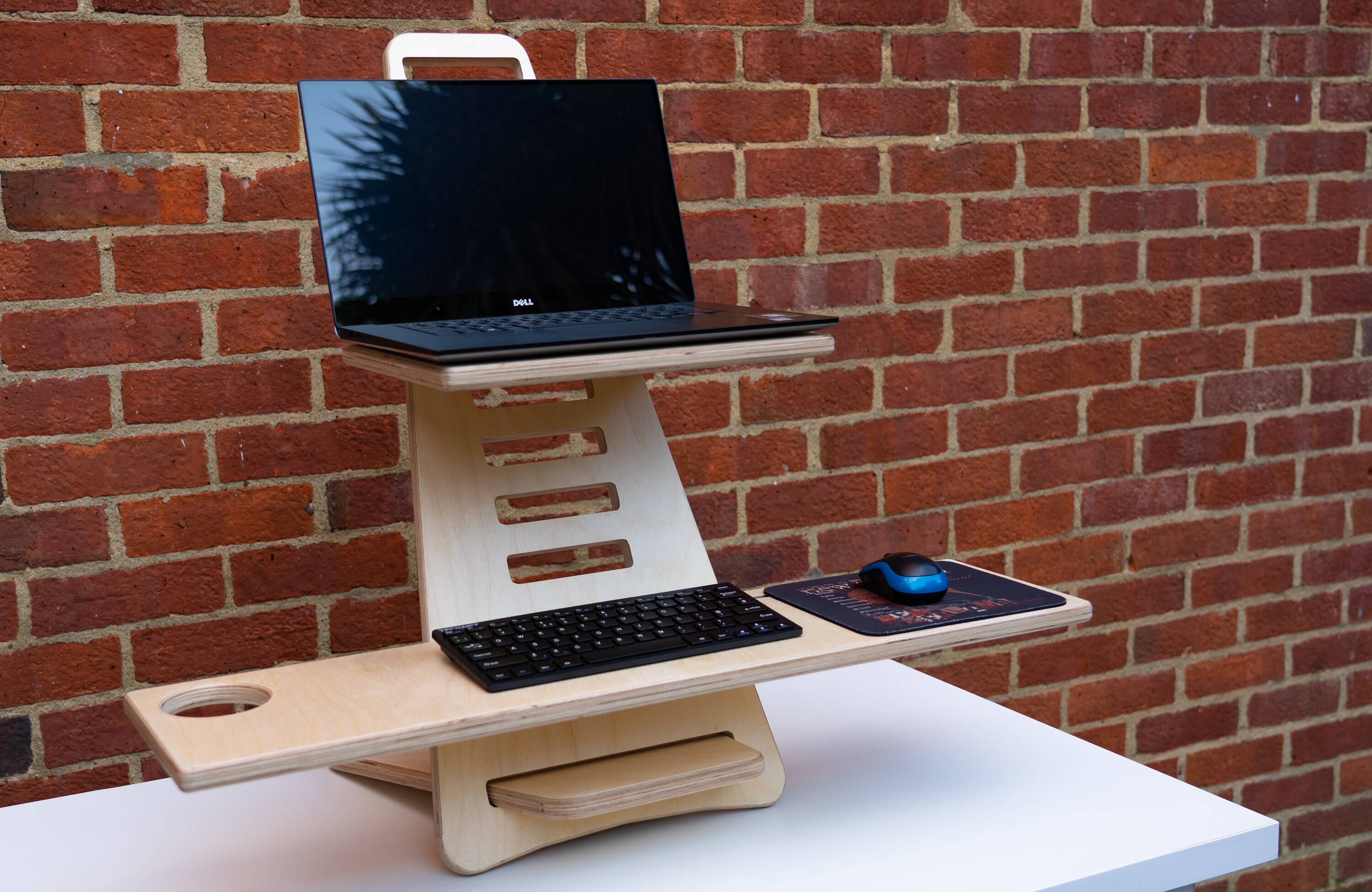 SMART Ergonomic Home Office Mobile Adjustable Laptop Riser Birch