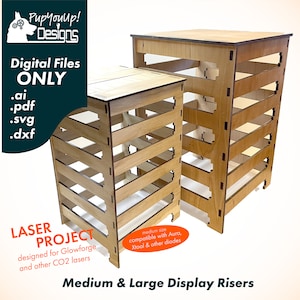 Display Risers-Two Sizes LASER FILE Designed for Glowforge
