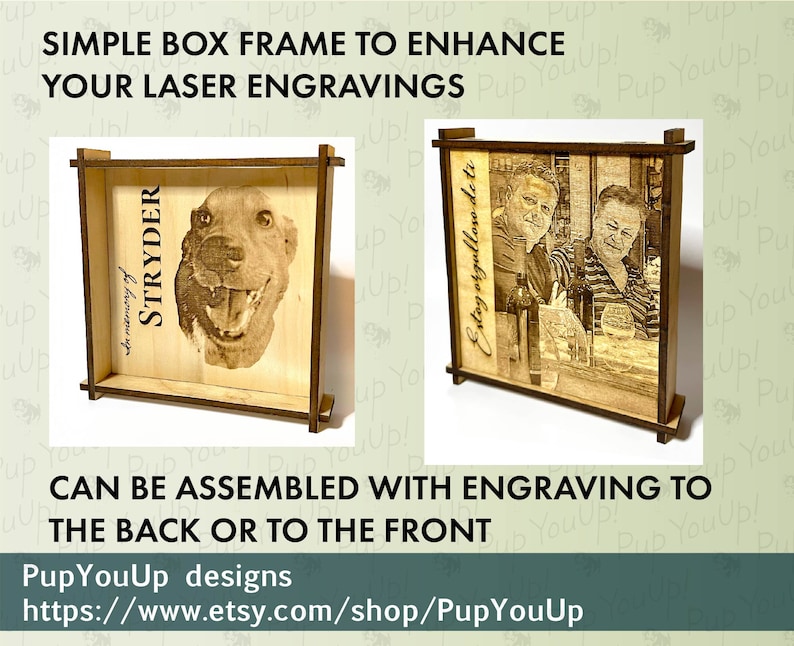 3D Box Frames Bundle 9 Sizes for Laser Engravings Quick & Easy Etsy