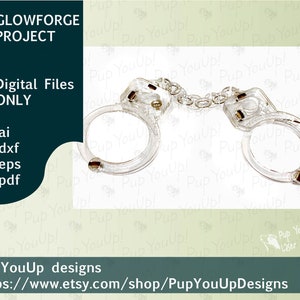 Handcuffs (novelty only)-DIGITAL FILE Made for Glowforge .svg .ai .dxf