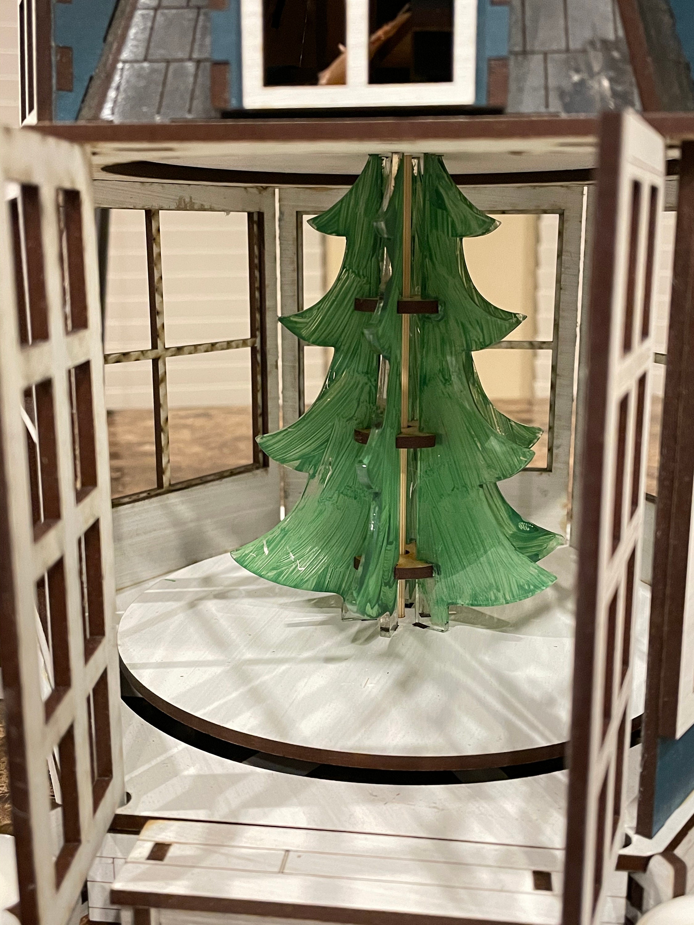 Christmas Carousel Pyramid Candle Spinner Designed for Glowforge Laser ...