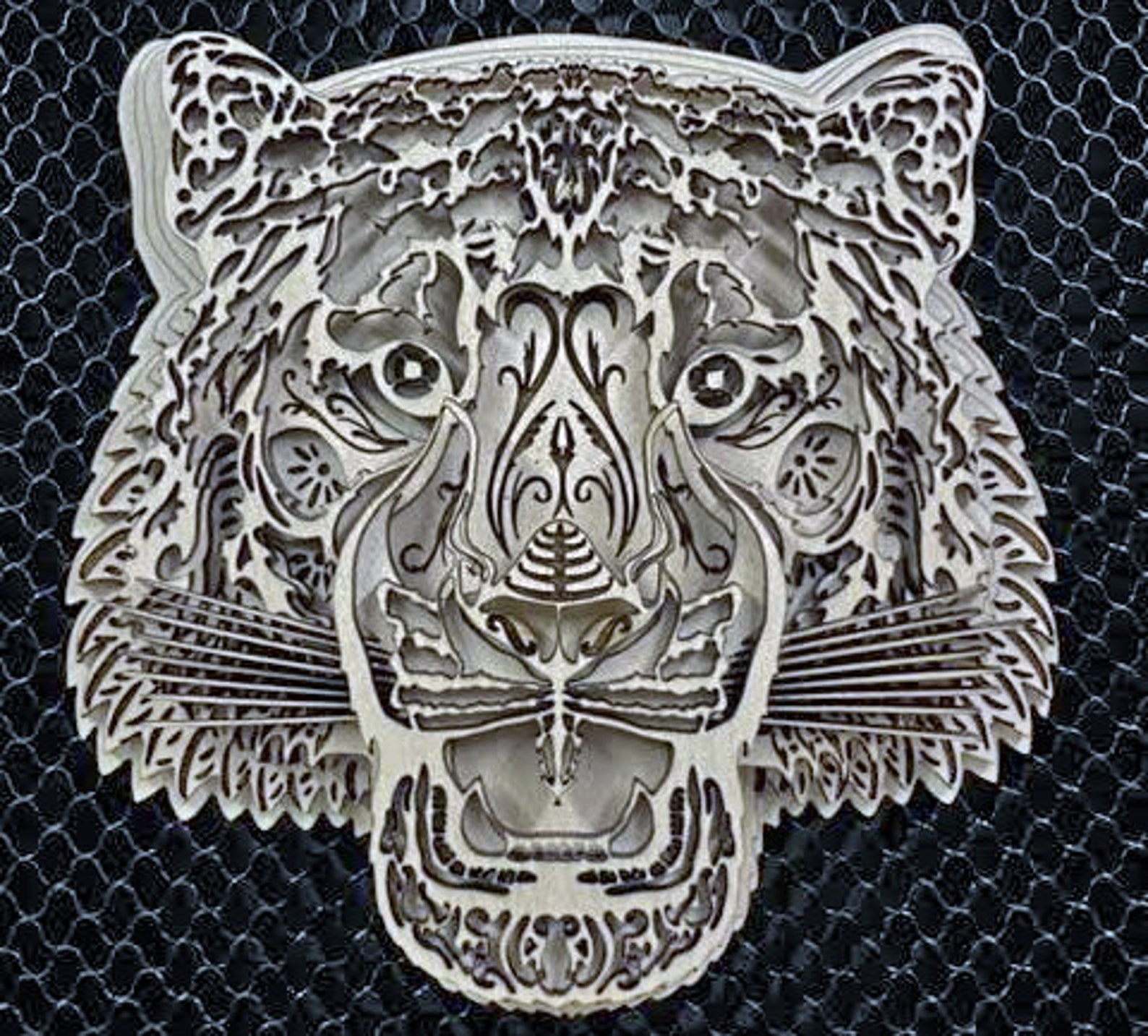 3D Mandala SVG Tiger7 Layered File Cricut Cardstock or Etsy