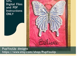 3D Mandala SVG Butterfly-5 Layered file Cricut Project