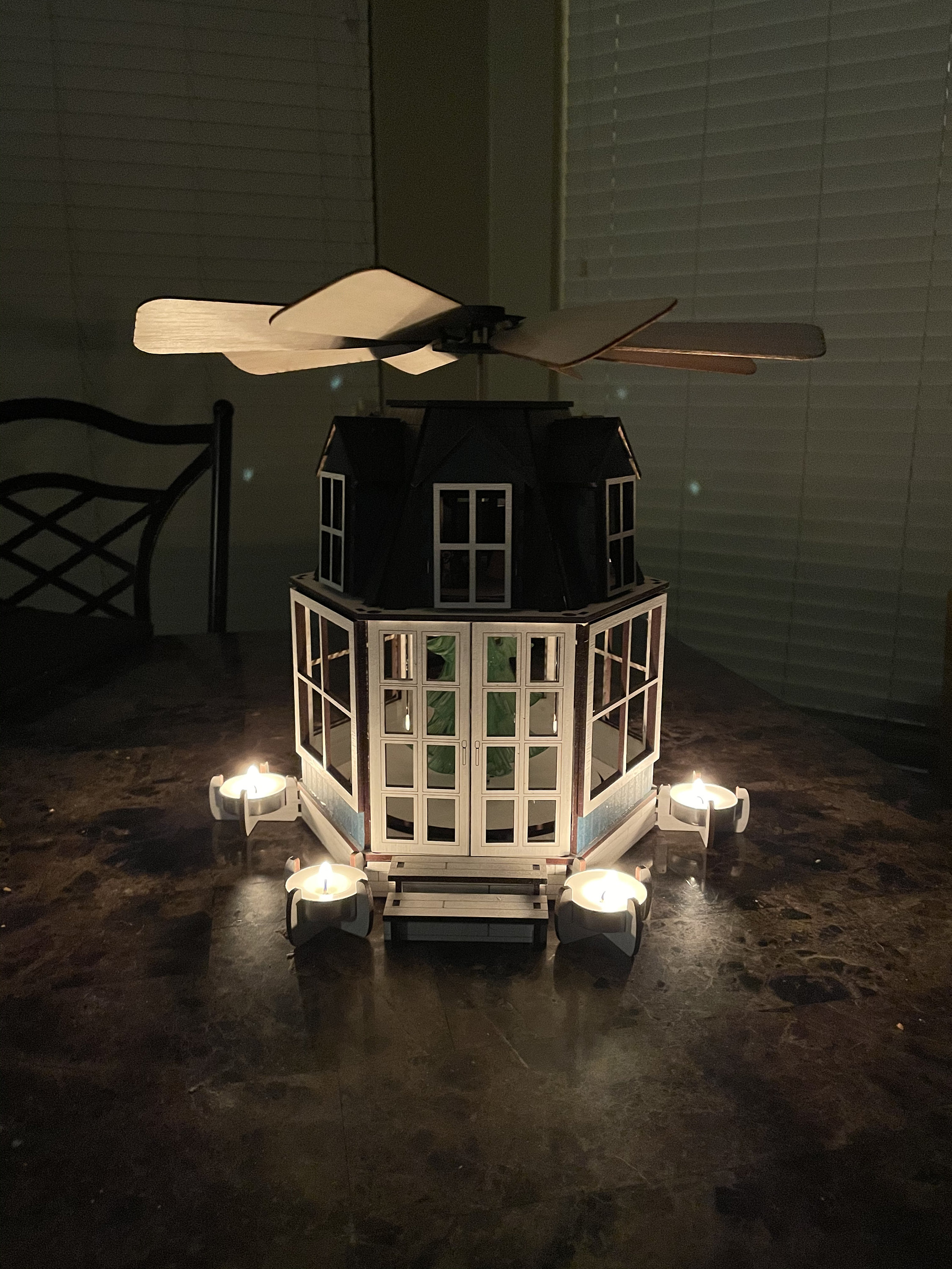 Christmas Carousel Pyramid Candle Spinner Designed for Glowforge Laser ...