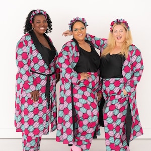 Plus size 3 piece pajama set image 1