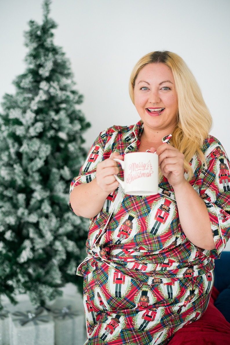 Two Piece Long Sleeve Black Nutcracker Pajama Set Etsy