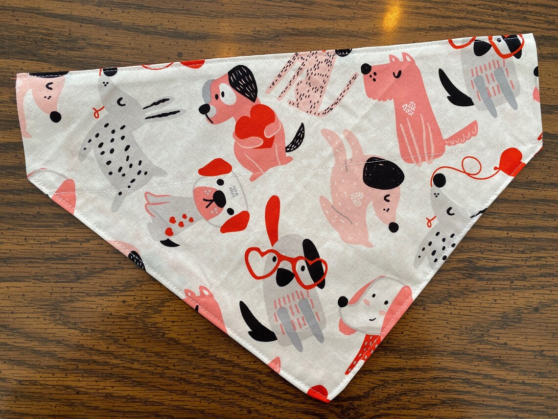 Large Dog Bandana Over the Collar Reversible Pet Etsy