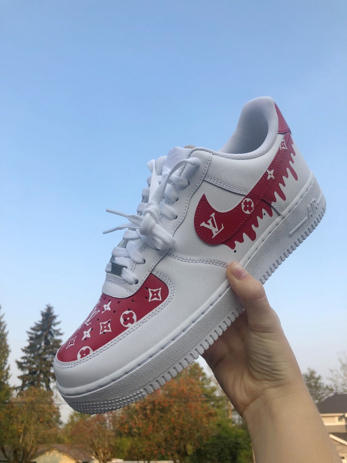 louis vuitton custom nike air force 1