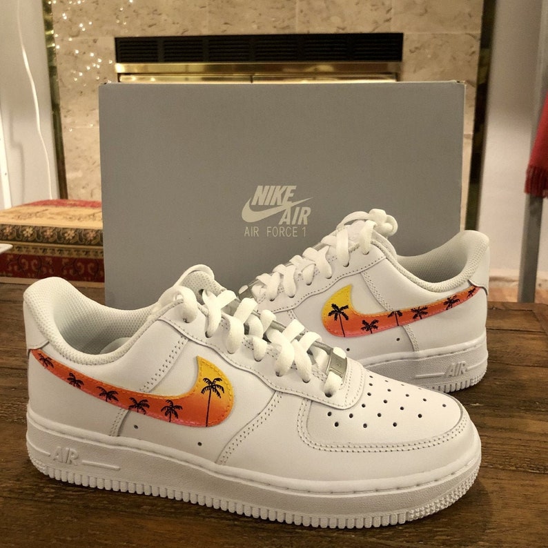 Palm Tree Sunset Custom Air Force 1 | Etsy