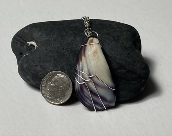 Wampum pendant, Genuine Cape Cod quahog