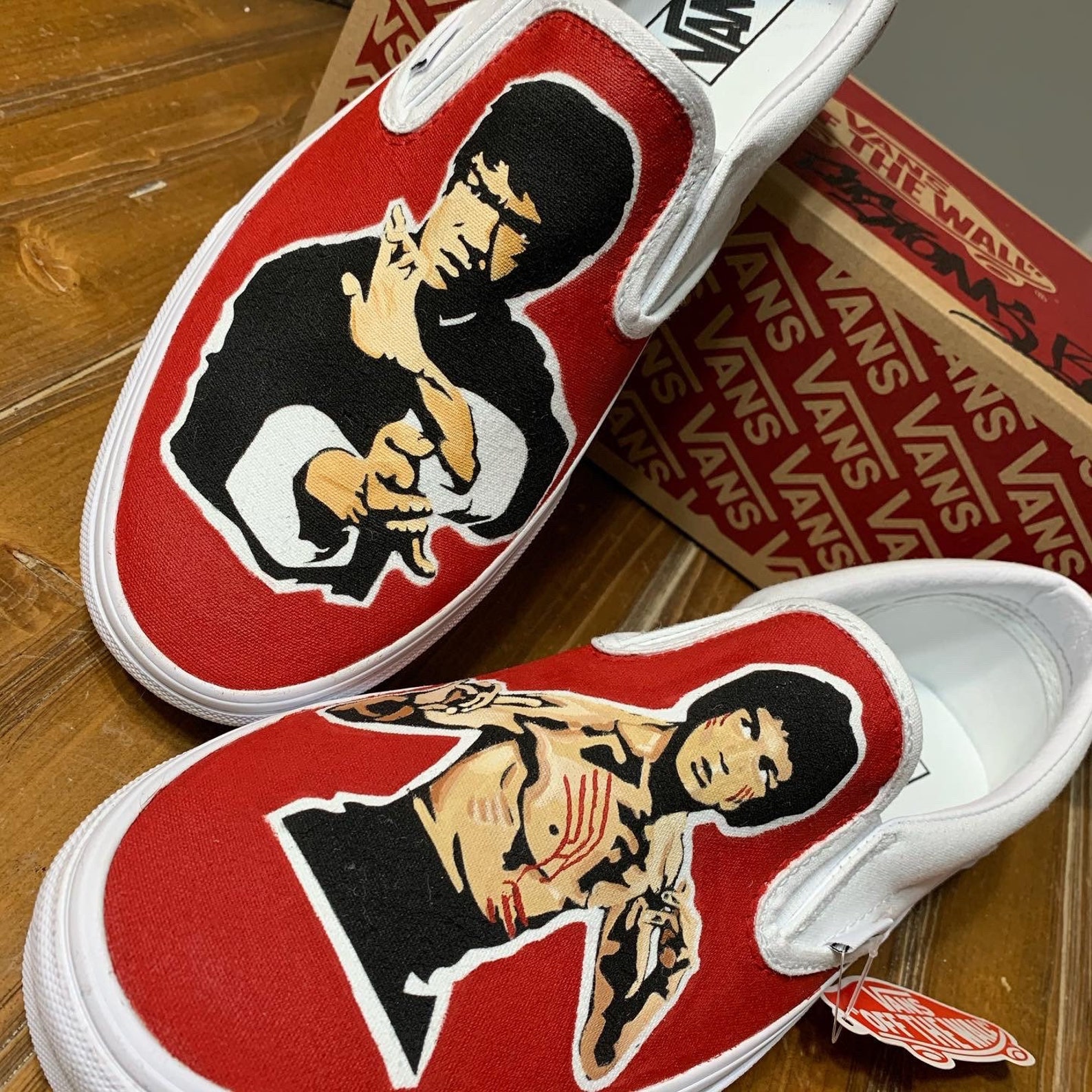 Bruce Lee Custom Vans | Etsy