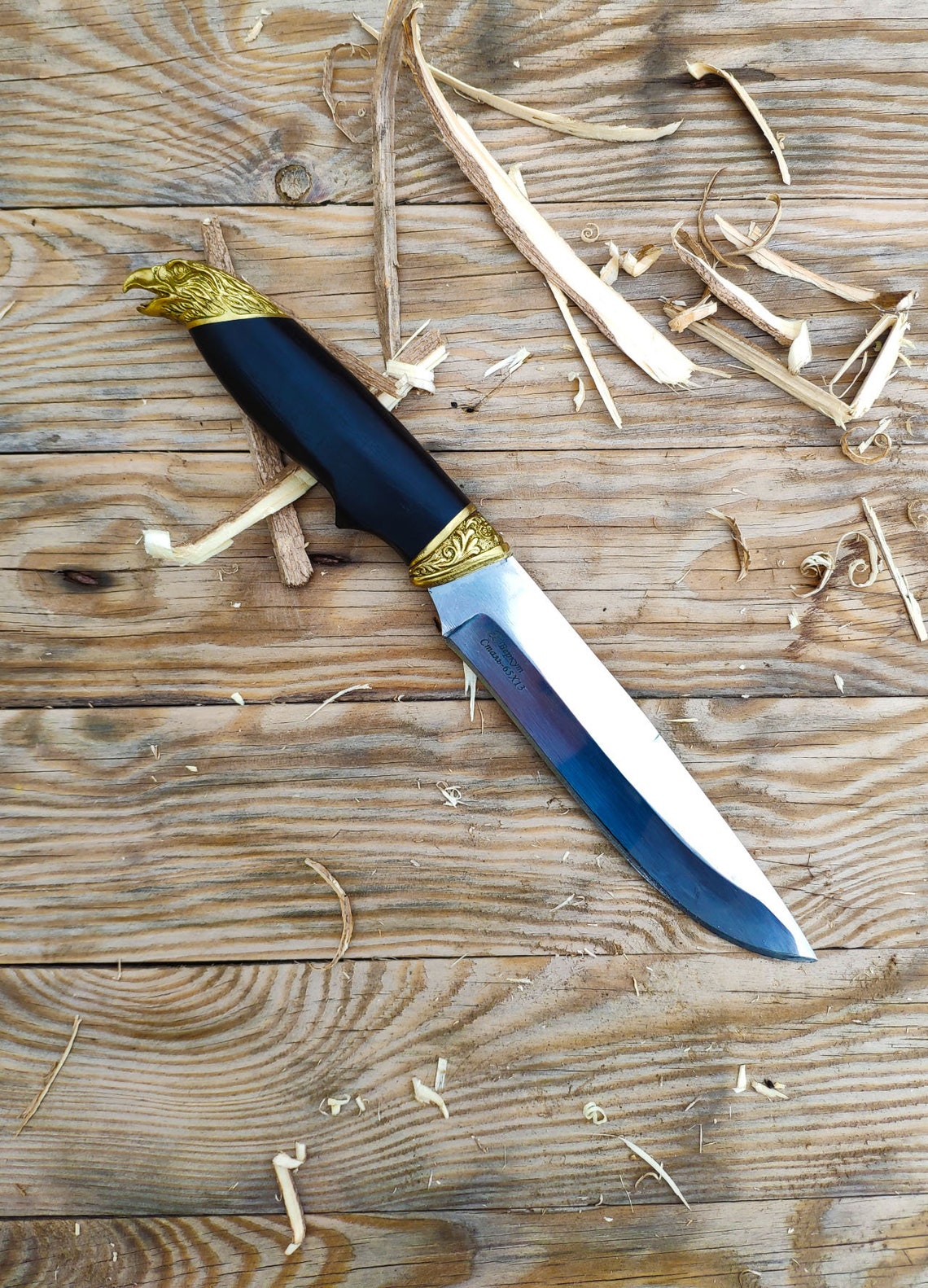 Russian hunting knife Berkut handmade Kizlyar Etsy