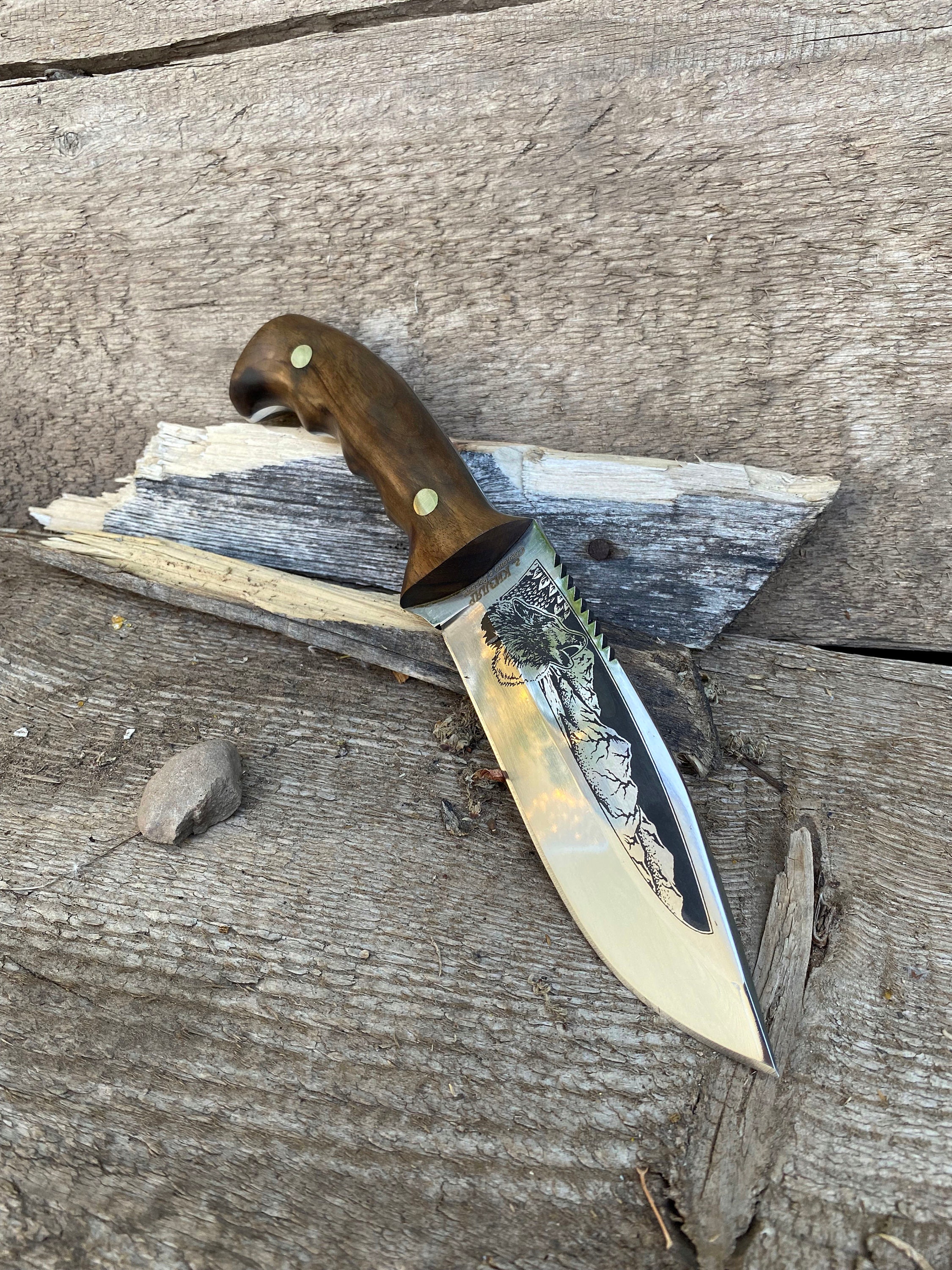 Kizlyar hunting knife Wolf handmade Etsy