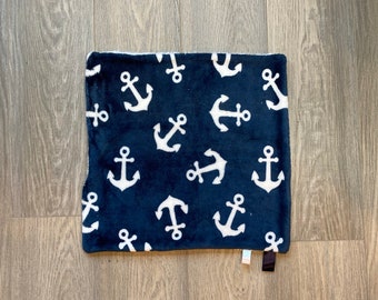 ANCHORS Baby Lovey / 16”x16” Baby Boy Lovey / Baby Security Blanket / Baby Boy Gift / Newborn Gift / Baby Shower Gift