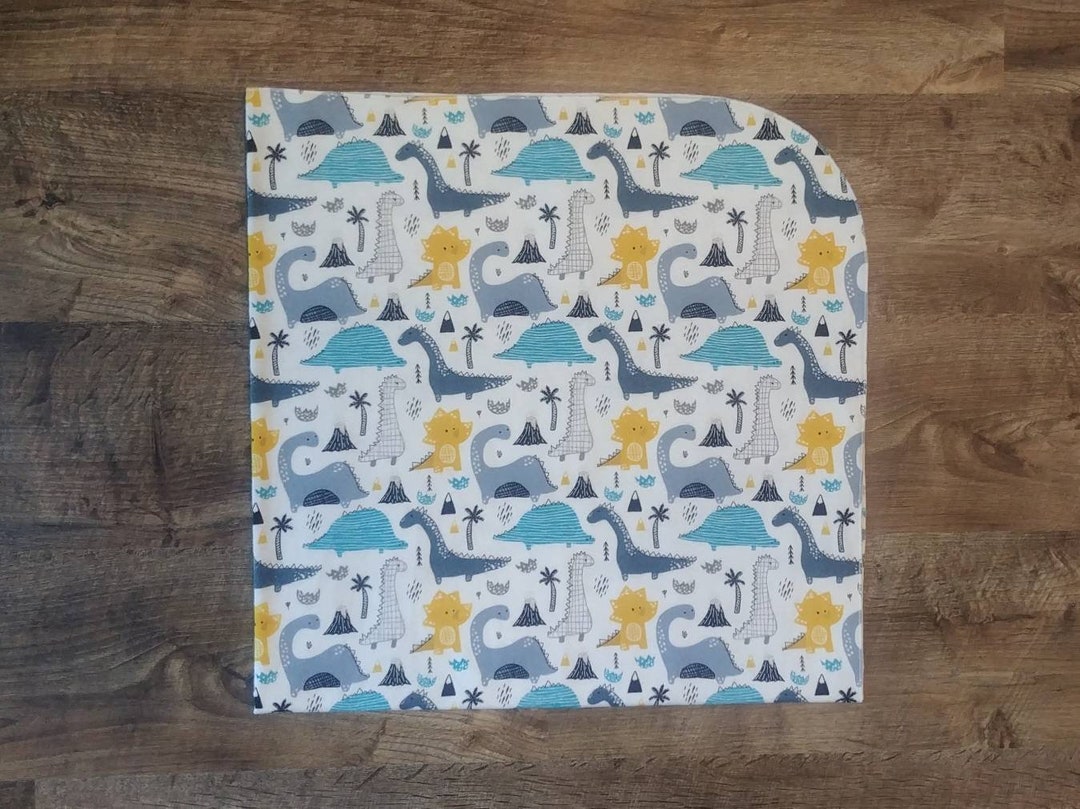 DINOSAURS Baby Swaddle Blanket 40x40 / Flannel Baby Boy Etsy España