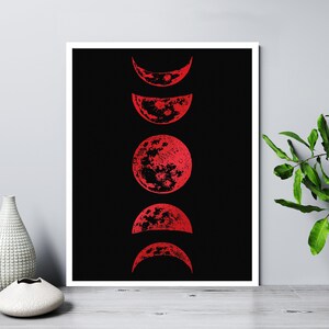 Moon Phases Foil Print | Moon Print | La Luna Foil Print | Lunar Art Print  | Space Prints