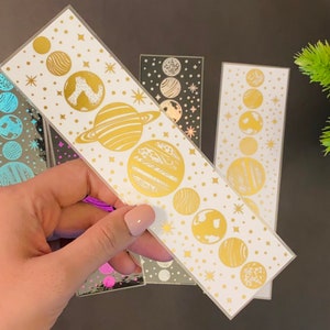 Solar System Bookmark Design Solar System Bookmark | Space Foil Bookmark | Solar System Foil ...