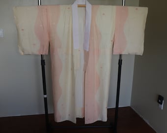 Vintage silk Juban kimono under wear with the soft wool belt