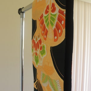 Japanese Vintage Black Fukuroobi OBI / FURISODE image 3